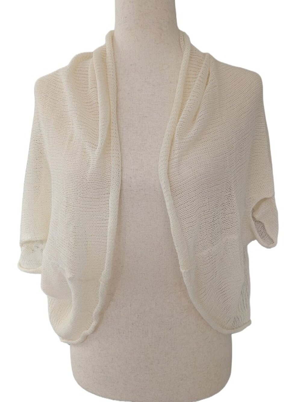NWOT Suzy Bonomini Handmade in UK Fine Cotton Knit Shrug